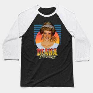 Retro Style Flyer Princess Diana 80s Baseball T-Shirt
